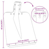 vidaXL Schep Hoofd Zilver 43 x 32,5 cm Aluminium