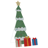 vidaXL Verlichte Kerstboom met 3 Geschenkdozen 2D Warm Wit 150 cm