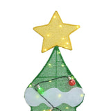 vidaXL Verlichte Kerstboom met 3 Geschenkdozen 2D Warm Wit 150 cm