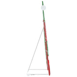 vidaXL Verlichte Kerstman met 60 LED Warmwit 70 x 62 cm Tinsel Stof
