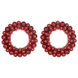 vidaXL Kerstbal Kransen 2 pcs Rood 33 x 33 x 7 cm Polystyreen