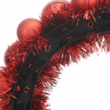 vidaXL Kerstbal Kransen 2 pcs Rood 33 x 33 x 7 cm Polystyreen