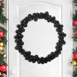 vidaXL Kerstbal Guirlande Zwart 186 cm Polystyreen