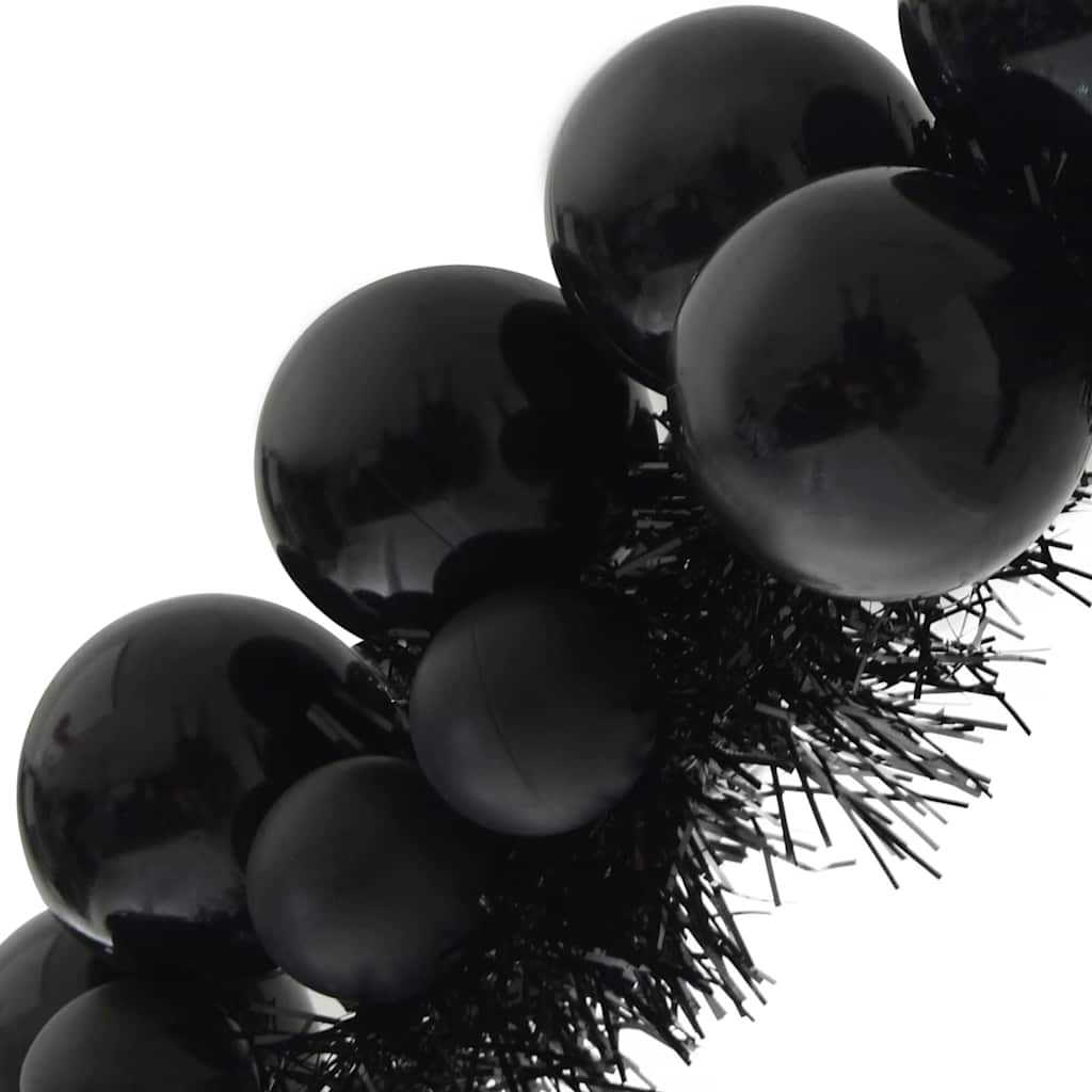 vidaXL Kerstbal Guirlande Zwart 186 cm Polystyreen