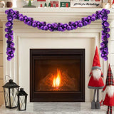 vidaXL Kerstbal Guirlande Zwart 186 cm Polystyreen