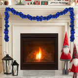 vidaXL Kerstbal Guirlande Zwart 186 cm Polystyreen