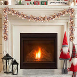 vidaXL Kerstbal Guirlande Zwart 186 cm Polystyreen