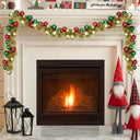 vidaXL Kerstbal Guirlande Zwart 186 cm Polystyreen