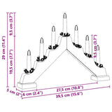 vidaXL Kerst Kaarsbrug Bruin 39,5 x 5 x 29 cm Massief grenenhout