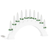 vidaXL Kerst Kaarsenboog met 10 LED Kaarsen Bruin 47 x 5 x 29 cm