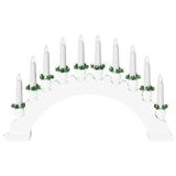 vidaXL Kerst Kaarsenboog met 10 LED Kaarsen Bruin 47 x 5 x 29 cm