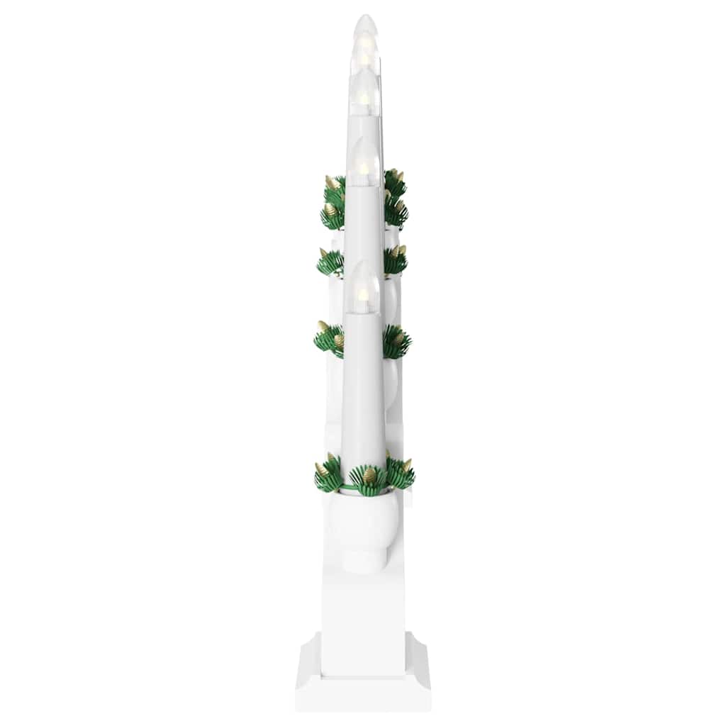 vidaXL Kerst Kaarsenboog met 10 LED Kaarsen Bruin 47 x 5 x 29 cm