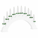 vidaXL Kerst Kaarsenboog met 10 LED Kaarsen Bruin 47 x 5 x 29 cm