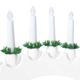 vidaXL Kerst Kaarsenboog met 10 LED Kaarsen Bruin 47 x 5 x 29 cm