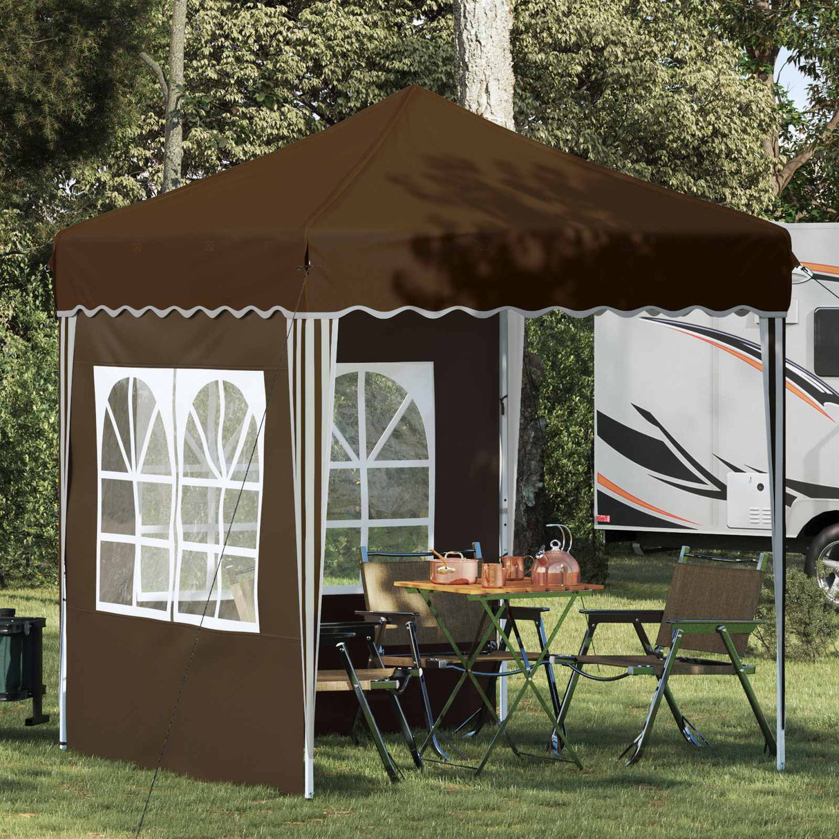 vidaXL Pop-up Feesttent Crème 195 x 195 x 245 cm Oxford Stof