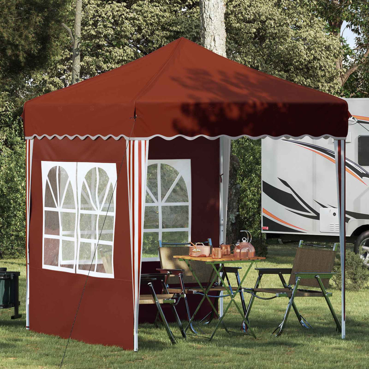 vidaXL Pop-up Feesttent Crème 195 x 195 x 245 cm Oxford Stof