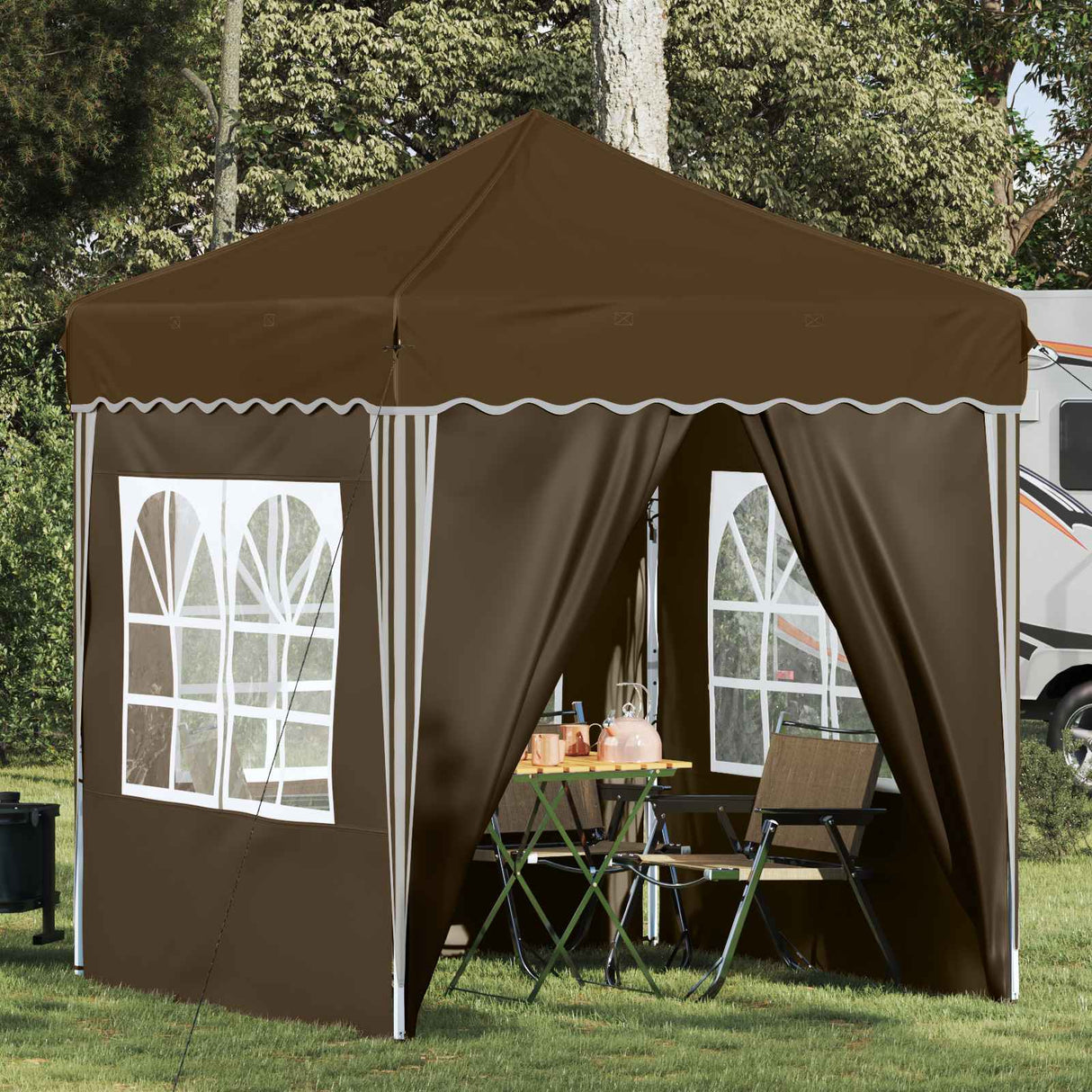 vidaXL Pop-up Feesttent Crème 195 x 195 x 245 cm Oxford Stof
