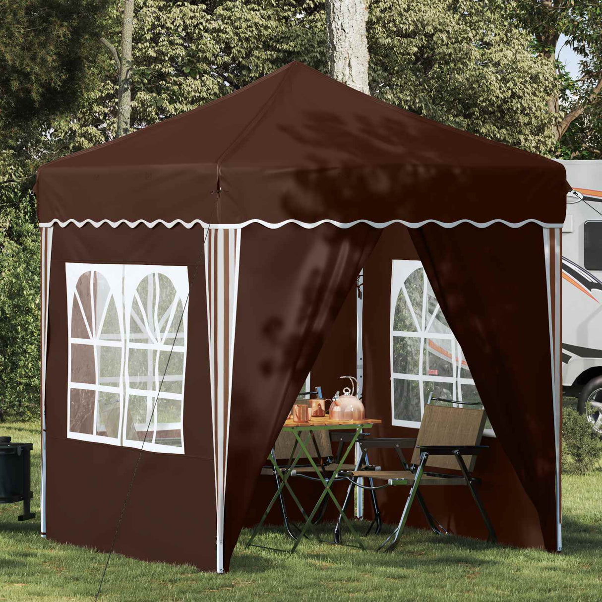 vidaXL Pop-up Feesttent Crème 195 x 195 x 245 cm Oxford Stof