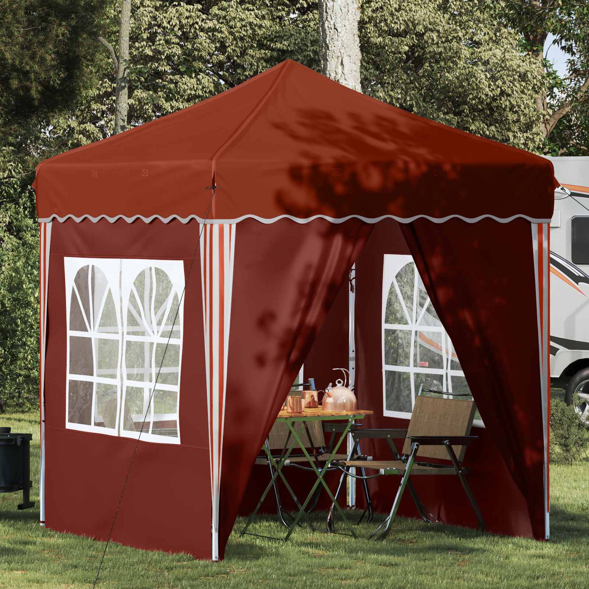 vidaXL Pop-up Feesttent Crème 195 x 195 x 245 cm Oxford Stof