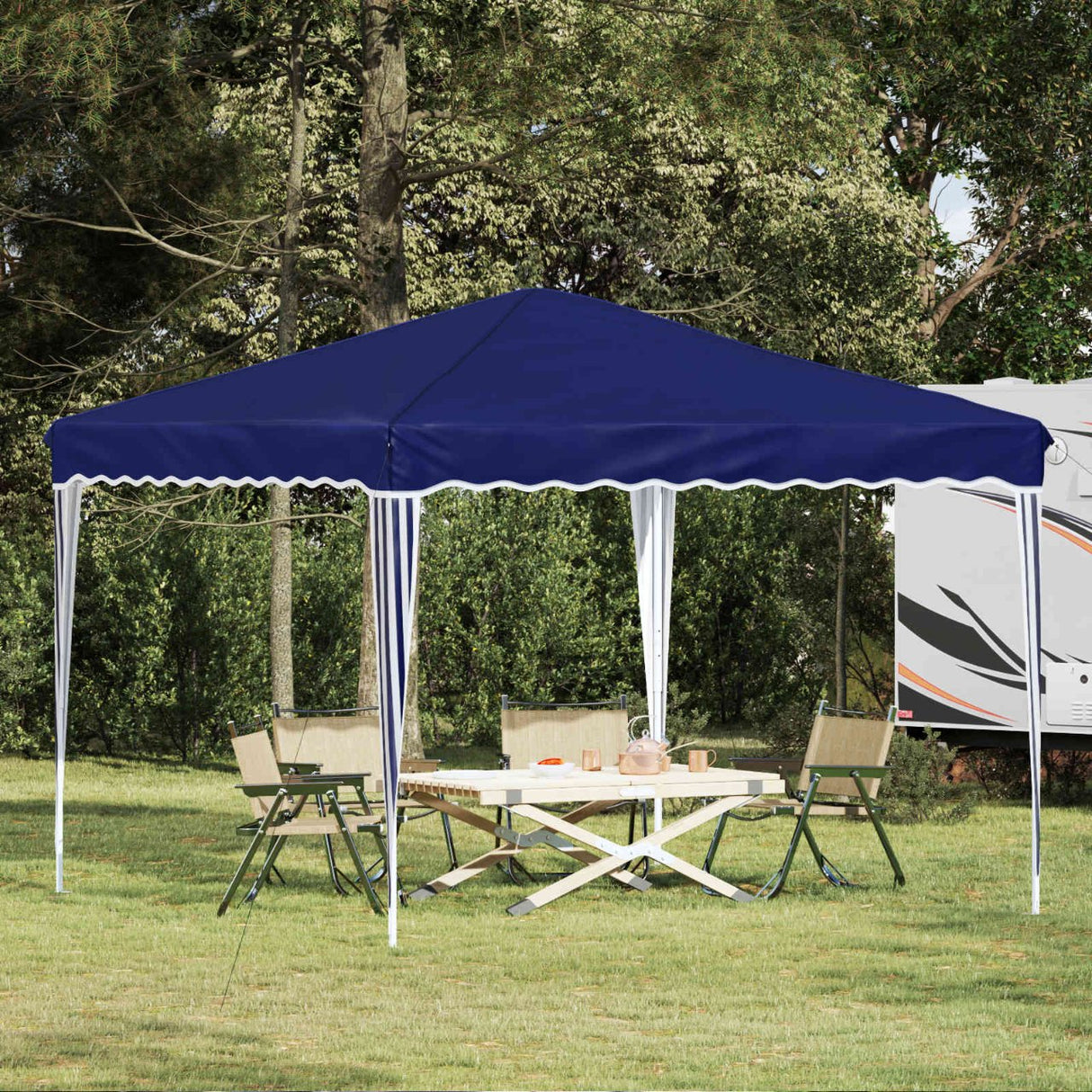 vidaXL Pop-up Feesttent Crème 288 x 288 x 245 cm Oxford Stof
