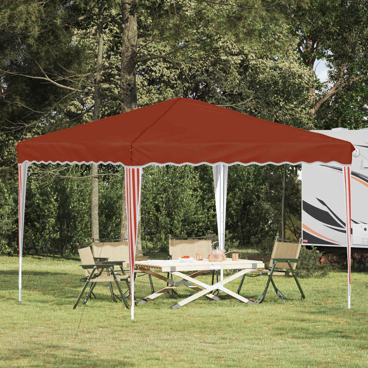 vidaXL Pop-up Feesttent Crème 288 x 288 x 245 cm Oxford Stof