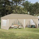 vidaXL Pop-up Feesttent 575 x 290 x 245 cm Crèmekleurig