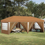 vidaXL Pop-up Feesttent 575 x 290 x 245 cm Crèmekleurig