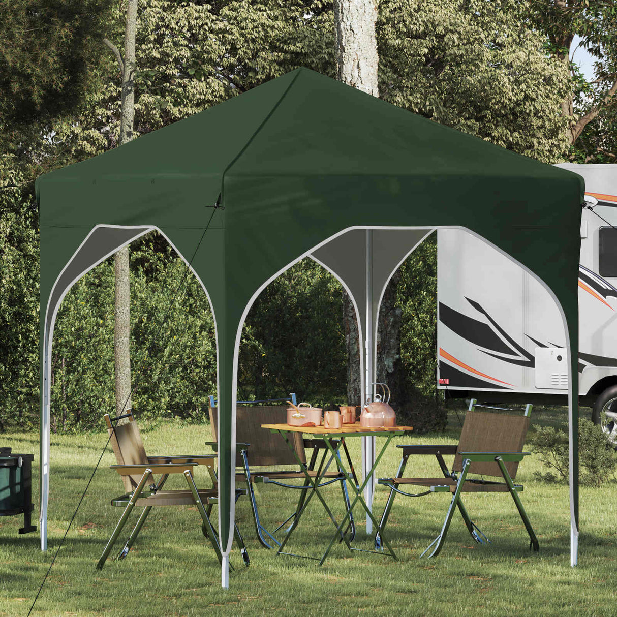 vidaXL Pop-up Feesttent 194 x 194 x 245 cm Crèmekleurig