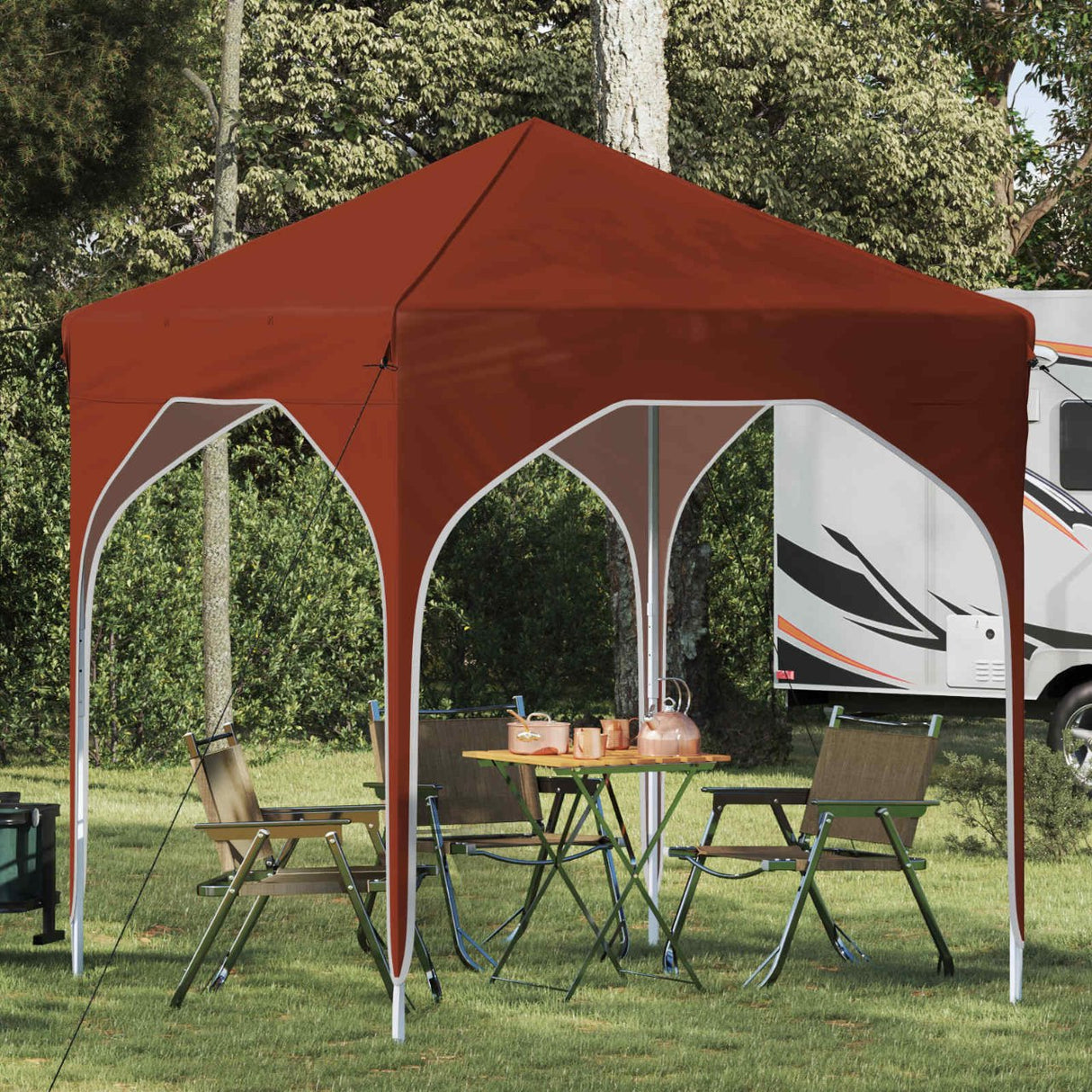 vidaXL Pop-up Feesttent 194 x 194 x 245 cm Crèmekleurig