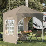 vidaXL Pop-up Feesttent 194 x 194 x 245 cm Crèmekleurig