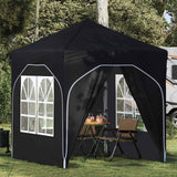 vidaXL Pop-up Feesttent 194 x 194 x 245 cm Crèmekleurig
