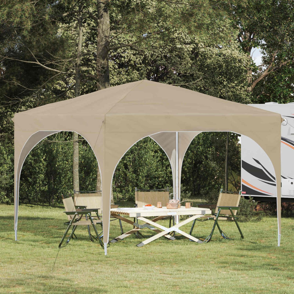 vidaXL Pop-up Party Tent 290 x 290 x 245 cm Cream
