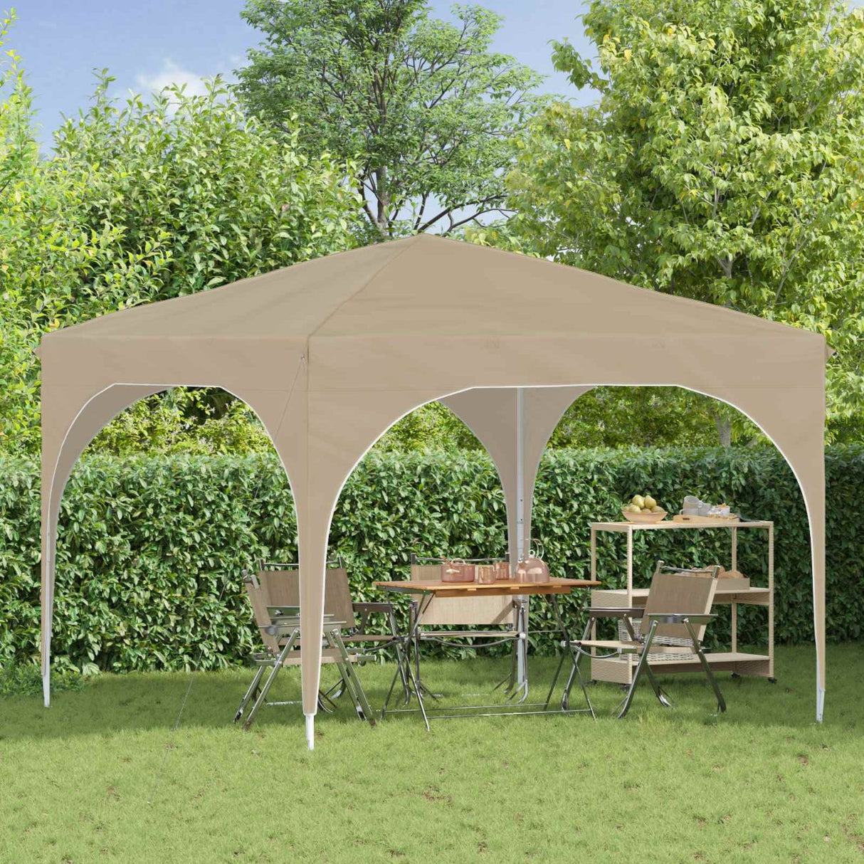 vidaXL Pop-up Party Tent 290 x 290 x 245 cm Cream