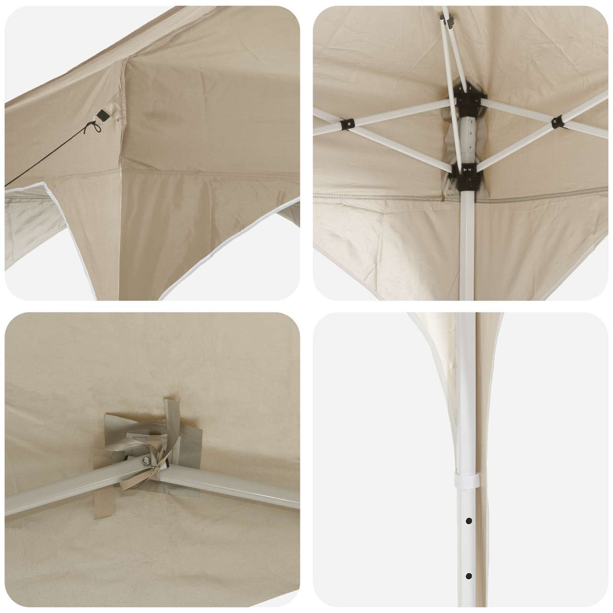 vidaXL Pop-up Party Tent 290 x 290 x 245 cm Cream
