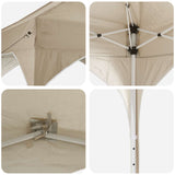 vidaXL Pop-up Feesttent 575 x 288 x 245 cm Crèmekleurig Oxford Stof
