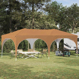 vidaXL Pop-up Feesttent 575 x 288 x 245 cm Crèmekleurig Oxford Stof