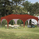 vidaXL Pop-up Feesttent 575 x 288 x 245 cm Crèmekleurig Oxford Stof