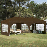 vidaXL Pop-up Feesttent 575 x 288 x 245 cm Crèmekleurig Oxford Stof