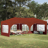vidaXL Pop-up Feesttent 575 x 288 x 245 cm Crèmekleurig Oxford Stof