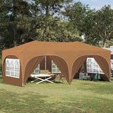 vidaXL Pop-up Feesttent 575 x 288 x 245 cm Crèmekleurig Oxford Stof