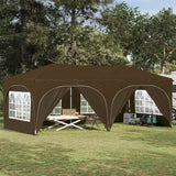 vidaXL Pop-up Feesttent 575 x 288 x 245 cm Crèmekleurig Oxford Stof