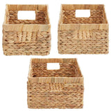 vidaXL Opbergmanden 3 pcs Naturel Waterhyacint