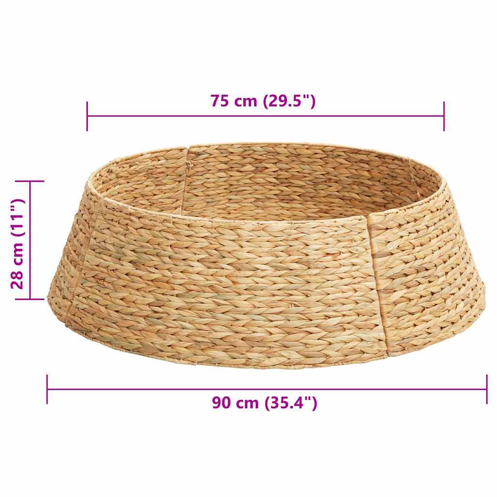 vidaXL Kerstboomkraag Bruin 60 x 60 x 22 cm Waterhyacint