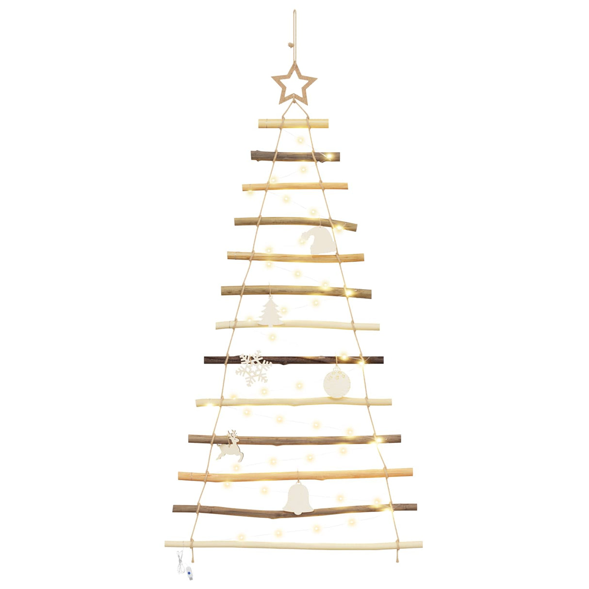 vidaXL Kerstboom Naturel 90 cm massief essenhout