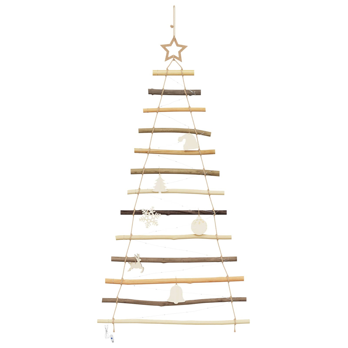 vidaXL Kerstboom Naturel 90 cm massief essenhout
