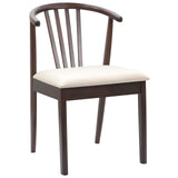 vidaXL Dining Chair 2 pcs Light Brown and Light Solid Rubberwood