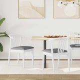 vidaXL Dining Chair 2 pcs Light Brown and Light Solid Rubberwood