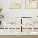 vidaXL Dining Chair 2 pcs Light Brown and Light Solid Rubberwood