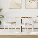 vidaXL Dining Chair 2 pcs Light Brown and Light Solid Rubberwood