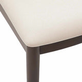 vidaXL Eetkamerstoel 2 pcs Lichtbruin en Licht Massief Rubberhout